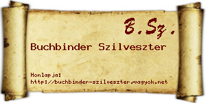 Buchbinder Szilveszter névjegykártya